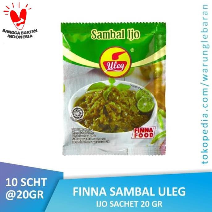 

terlaris01 PACK Finna Sambal Uleg Ijo Sachet (10 x 20gr)