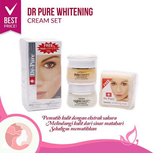 DR-PURE (DAY CREAM + NIGHT CREAM) - FREE BEAUTY WHITENING SOAP/N008297