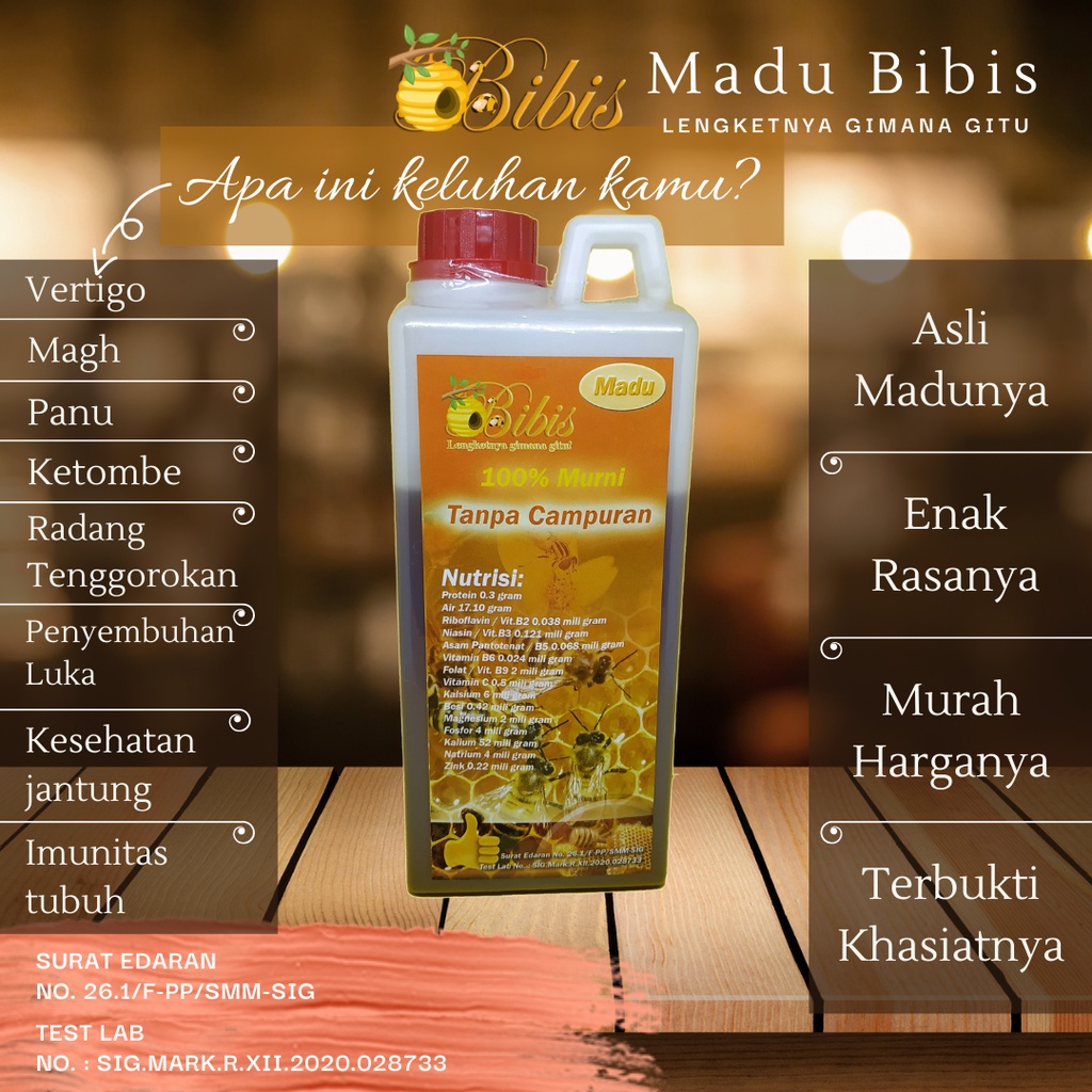

Madu Murni, Ampuh untuk Tumor, Kanker. Asli 1kg tanpa Campuran Madu Bibis (Pengiriman : JNE Only)