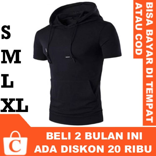 CORAT CORET Hoodie Cowok Jaket Pria Sweater Laki Kaos Korea Pendek Polos PUTIH HITAM ABU BIRU MERAH