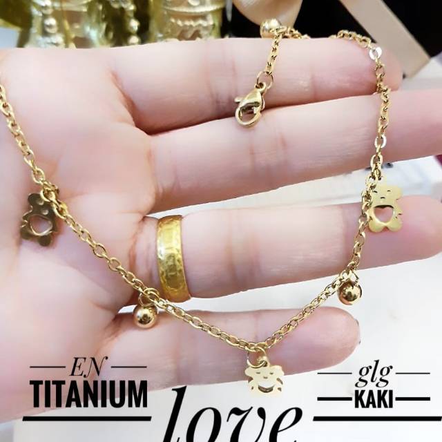 Titanium gelang kaki 0133k