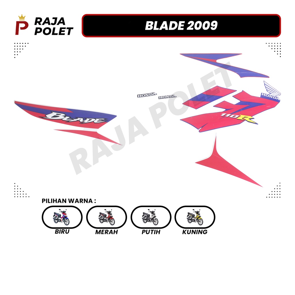 STRIPING STIKER MOTOR BLADE 2009 (1SET) [Raja Polet]