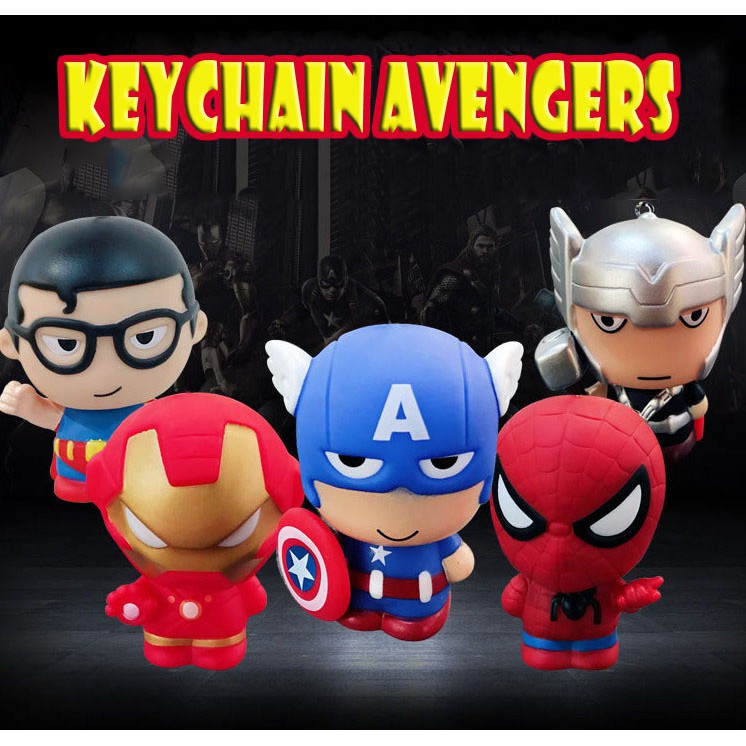 Dunia Anak Gantungan kunci Avenger Ganci Keychain Gantungan Kunci Spiderman Iron Man