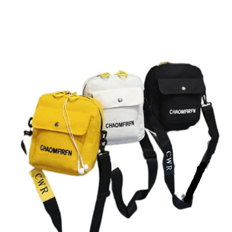 dem_sare - LDS025 Tas selempang Anak Mini Unisex kanvas Chaomfir Tas Mini Selempang Slingbag Mini Tas Selempang &amp; Bahu Wanita Tas Selempang Kecil Gaya Wanita