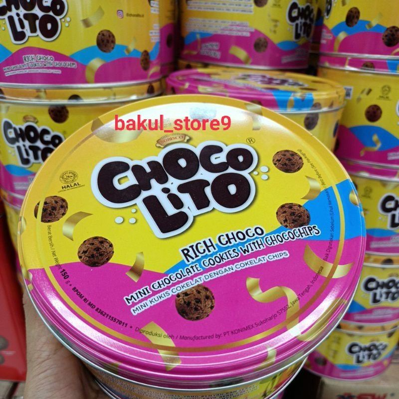 Chocolito Rich Choco Mini Chocolate Cookies With Chocochips 150 Gr Kaleng Terlaris Mirip Good Time