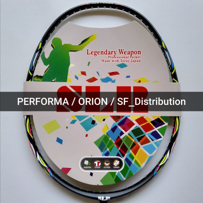 ORIGINAL JAPAN - Raket Badminton SLR CALIBUR ATTACK 32 Lbs Bonus Full Cover + Packing Kayu
