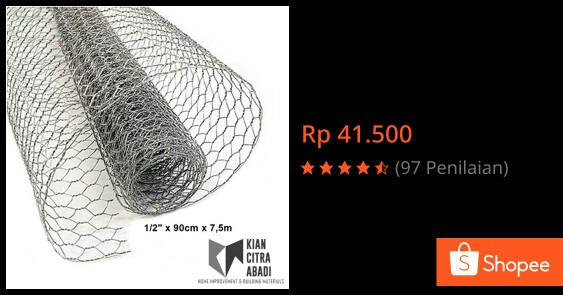 Kawat Ayam Roll Rollan / Chicken Wire Mesh / Kawat Galvanized Panjang 7.5m