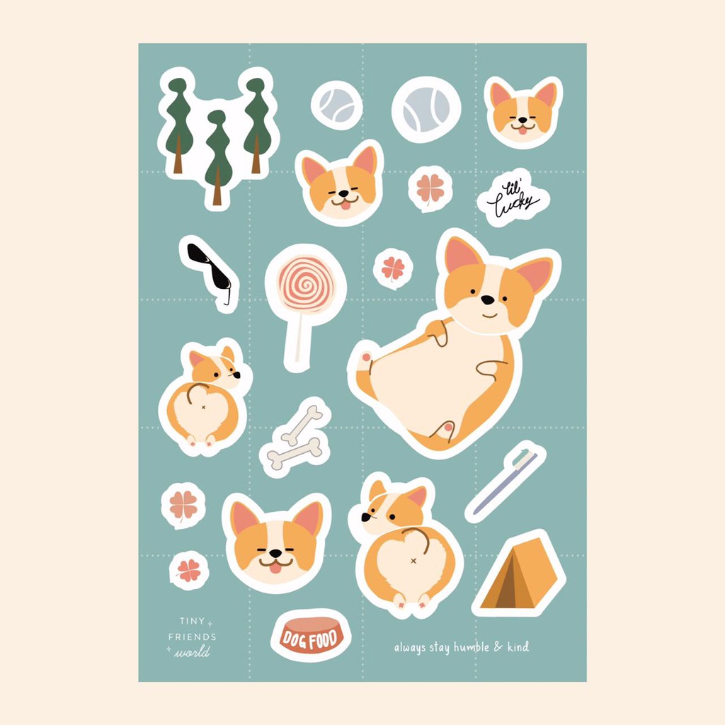 

Stiker Lucky the Corgi