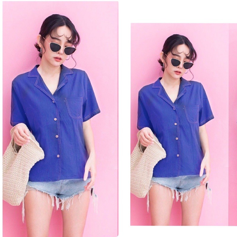 atasan korea vneck/ blouse vneck wanita / K1313