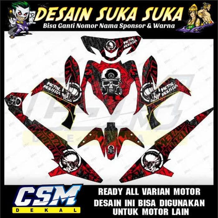 748 Dekal Decal Motor Xeon Karbu Rc Stiker Sticker Striping Body