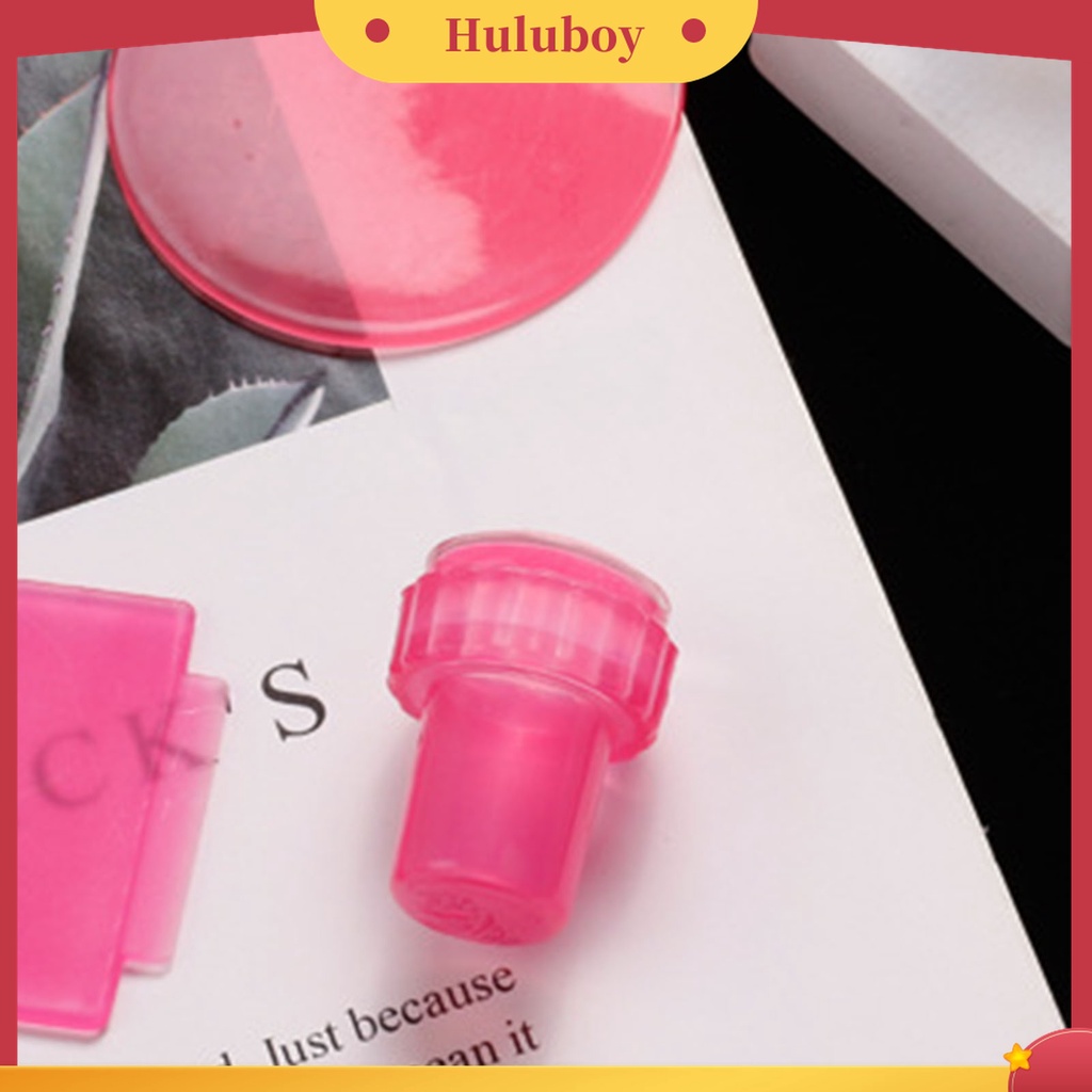 Huluboy Huluboy♡ 1 Set Alat Stempel Segel Kuku Jari Portabel Antifouling Mudah Digunakan Untuk Nail Art