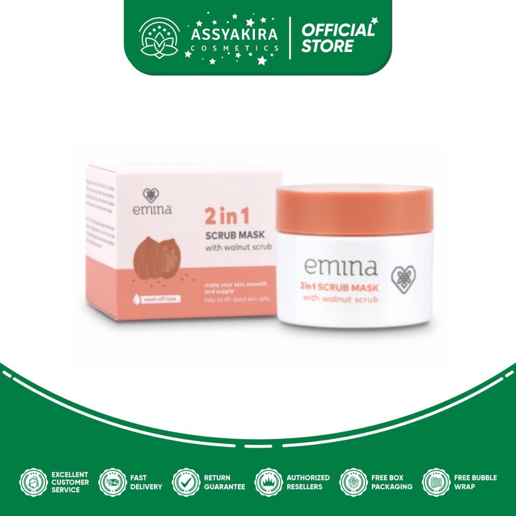 Emina 2in1 Scrub Mask with Walnut Scrub 50ml