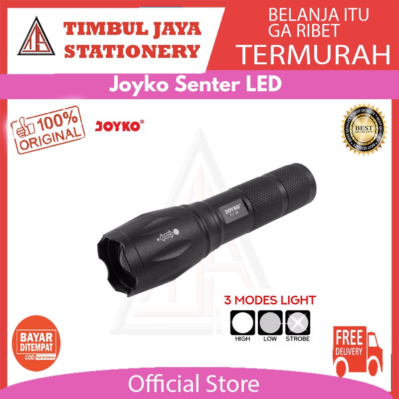 Joyko Rechargeable LED Flashlight Senter LED Isi Ulang Joyko FL-88 senter charge