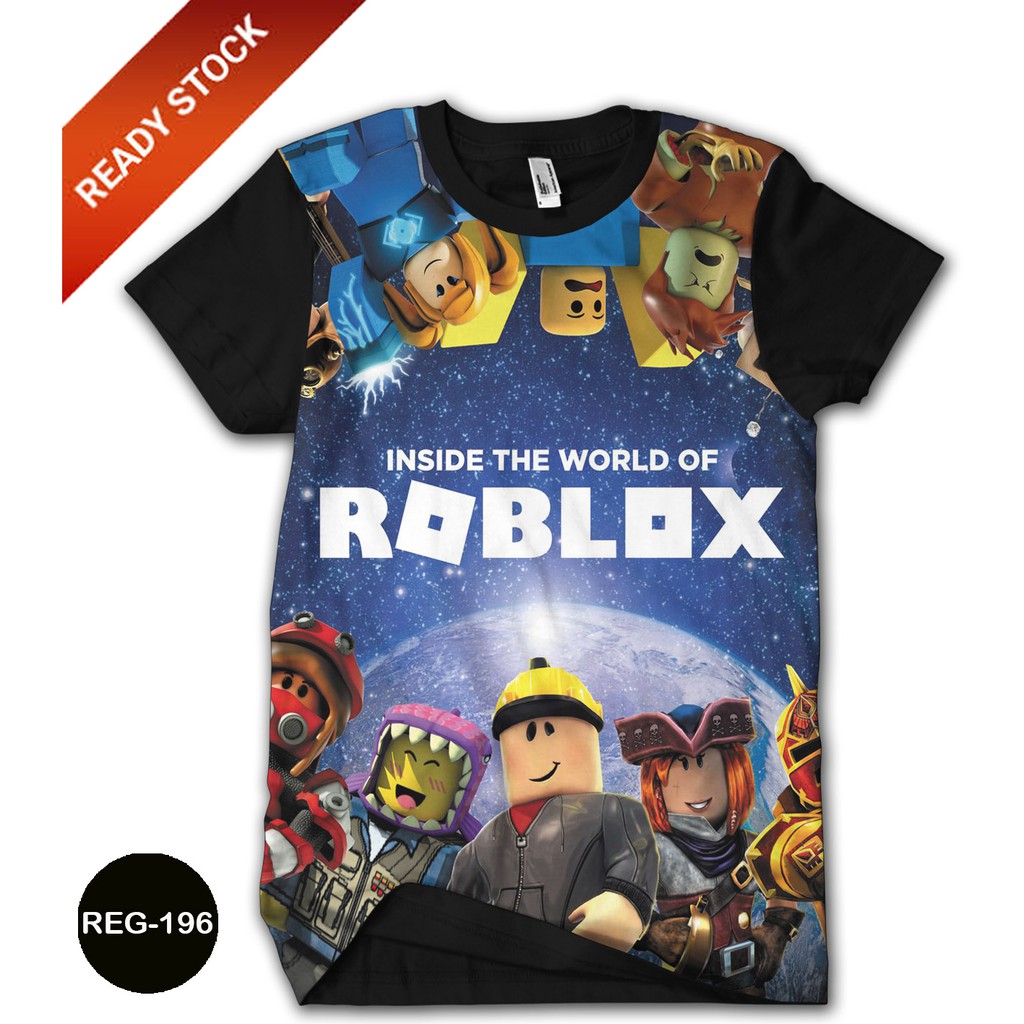 Baju Roblox Squad Kaos Anak dan Dewasa Roblox Printing 3D Trendy dan Terlaris