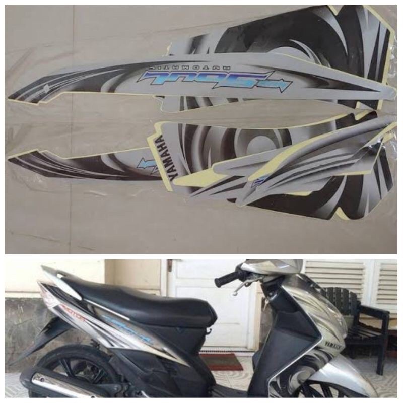 striping mio soul 2007 silver / stiker mio soul 2007 silver / striping sticker stiker lis les Yamaha