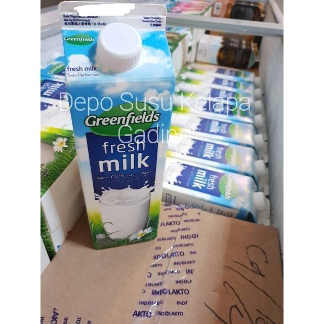 PROMO Susu Greenfields Fresh Milk 1L KEMASAN TUTUP RESMI | Greenfield Plain Full Cream 1 litter