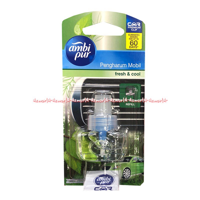 Ambi pur Car Refill 60 days 7.5ml Pengharum Mobil Fresh &amp; Cool Afrter Tobacco Lavender Fresh &amp; Light