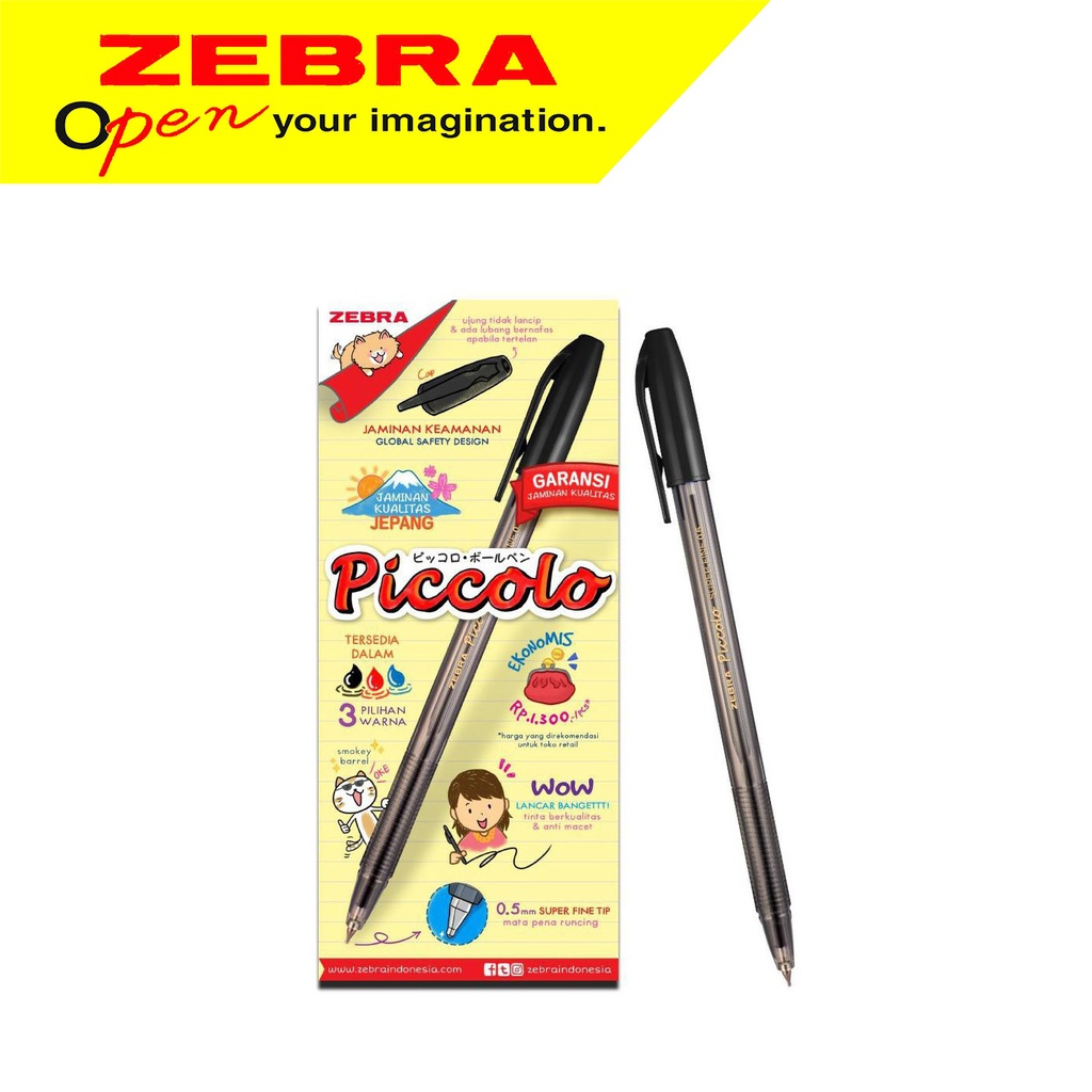 

Zebra Piccolo Ballpen Semi Gel 0.5mm