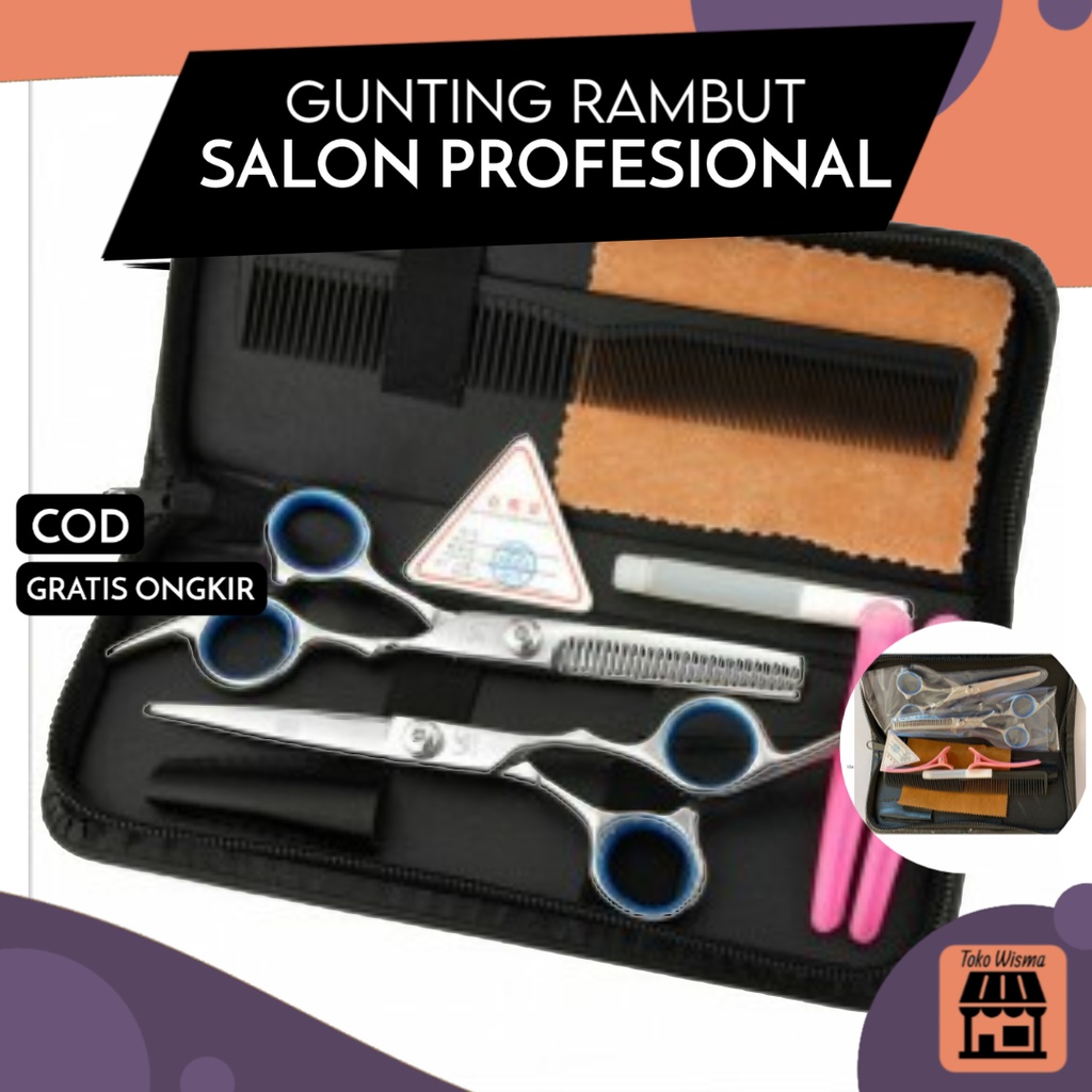 Peralatan Set Gunting Rambut Salon Profesional / Peralatan Salon / barbershop / Gunting rambut