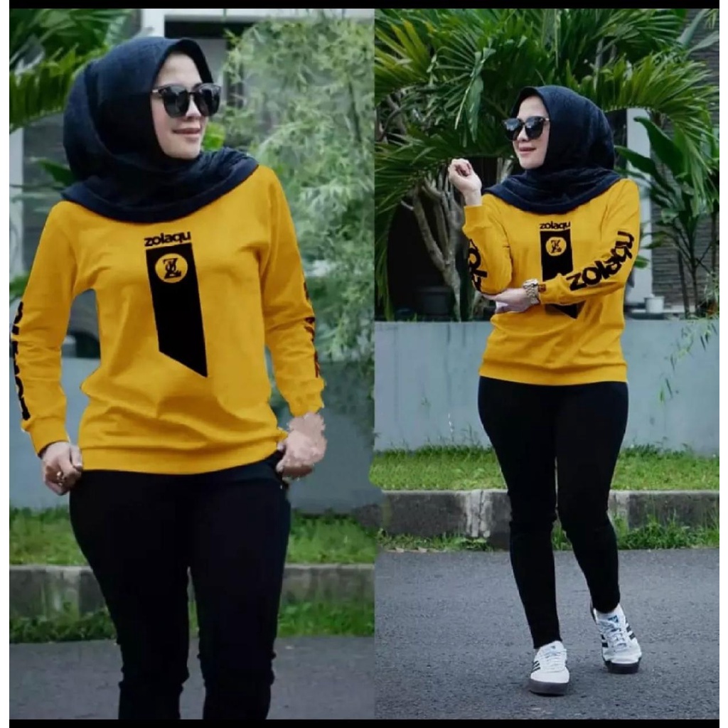 ATASAN LENGAN PANJANG/SWEATER ZOLAQU/COD /BAJU WANITA LENGAN PANJANG/SWEATER HIJAB STYLE