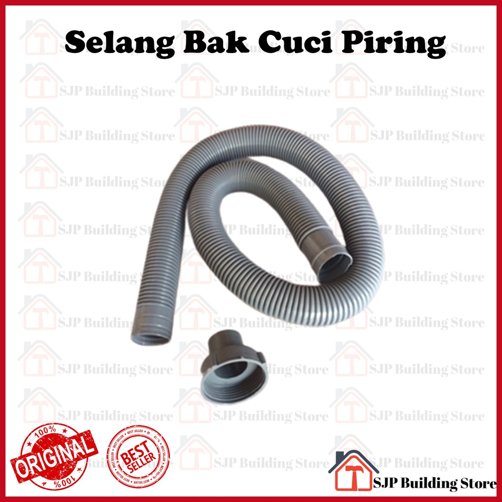 [COD] SELANG BAK CUCI PIRING ELASTIS 1 METER ABU PVC KUAT TEBAL MURAH MERIAH PEMBUANGAN AIR KOTOR