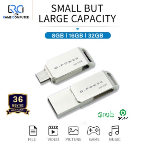 G-POWER 2IN1 USB FLASHDISK + OTG 8GB USB HIGH SPEED 3.0 ORIGINAL