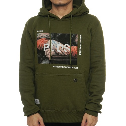 Bloods Sweater Hoodie Only 02 Green Army