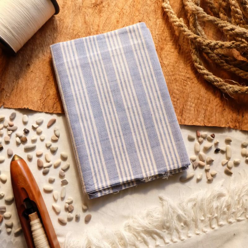 [ Lurik ATBM Yogya ] Motif Selimut Biru by Dibyo Lurik Asli Benang Katun