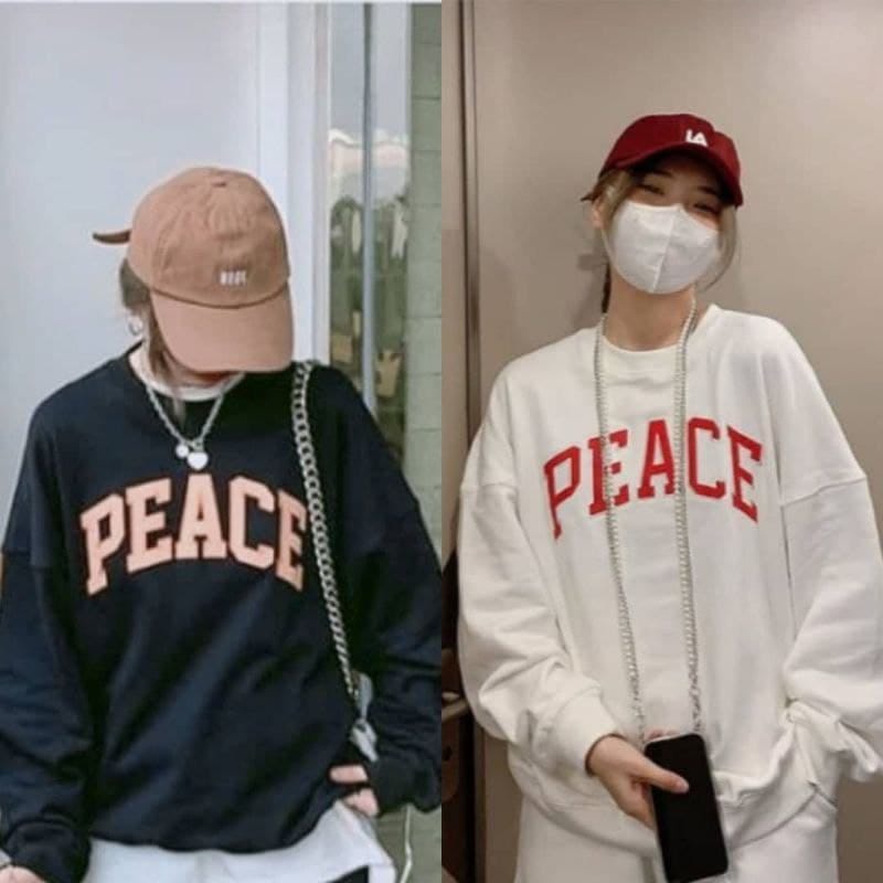 SWEATER UNISEX PEACE TEBAL HALUS KEKINIAN TERBARU''
