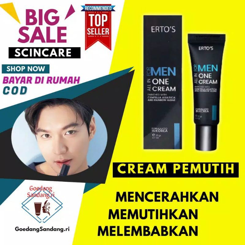 Pemutih Wajah Pria Skincare Perawatan Cream Krim Pencerah Muka Cowok Murah BPOM