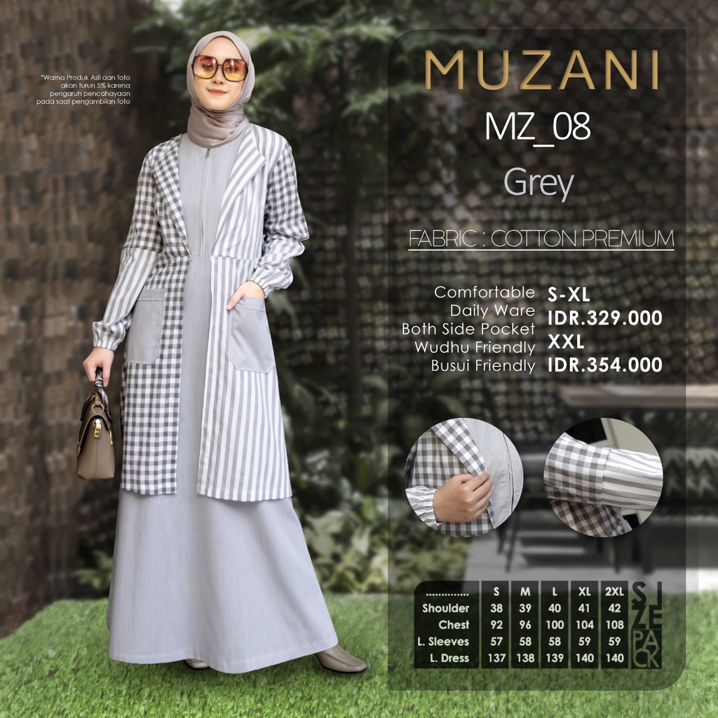 GAMIS MUSLIMAH MUZANI MZ 08 ( GAMIS ONLY )