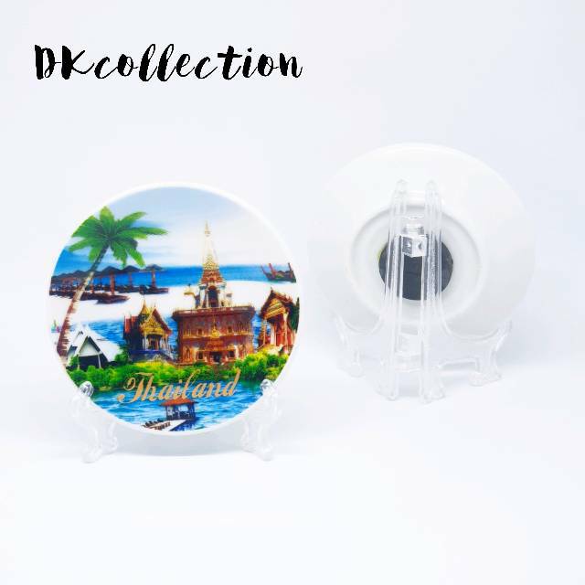 Magnet piring Thailand pajangan piring magnet Thailand magnet kulkas Thailand Souvenir bangkok