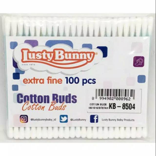 LUSTY BUNNY Cotton Buds KB 8504 Extra Fine 100 pcs (Refill)