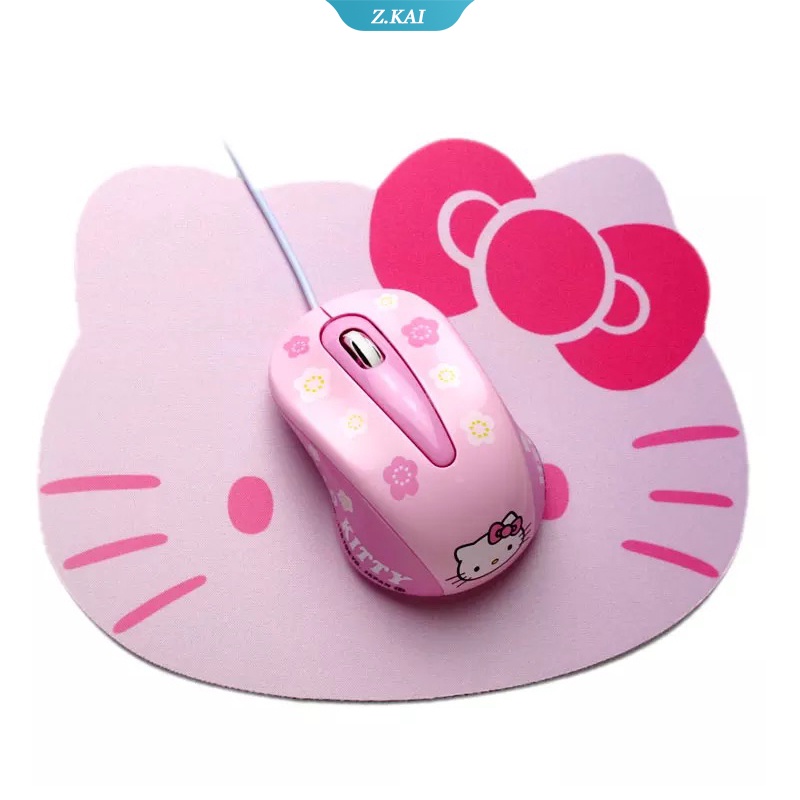 Mouse pad Motif Hello kitty Anti slip Untuk Meja Komputer