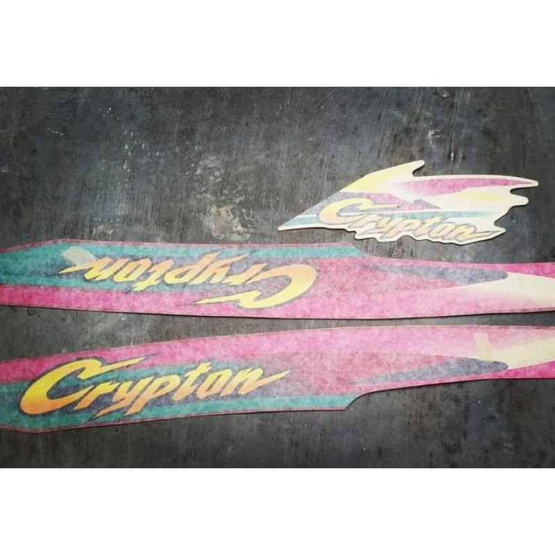 striping Yamaha Crypton merah