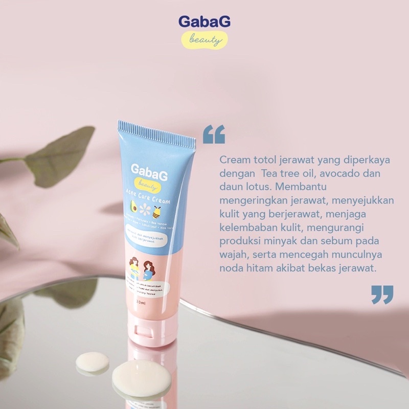 Gabag Beauty Acne Care Cream Krim Totol Pengering Jerawat Wajah Muka Aman Ibu Hamil dan Menyusui