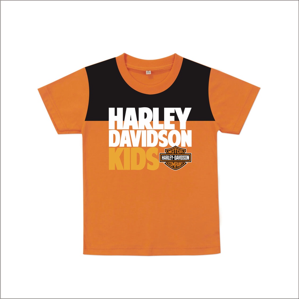 HARLEY KIDS ORANGGE BLACK T-SHIRT KIDS new