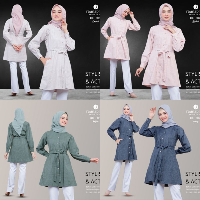 Raunapride Baju Muslim Atasan Tunik
