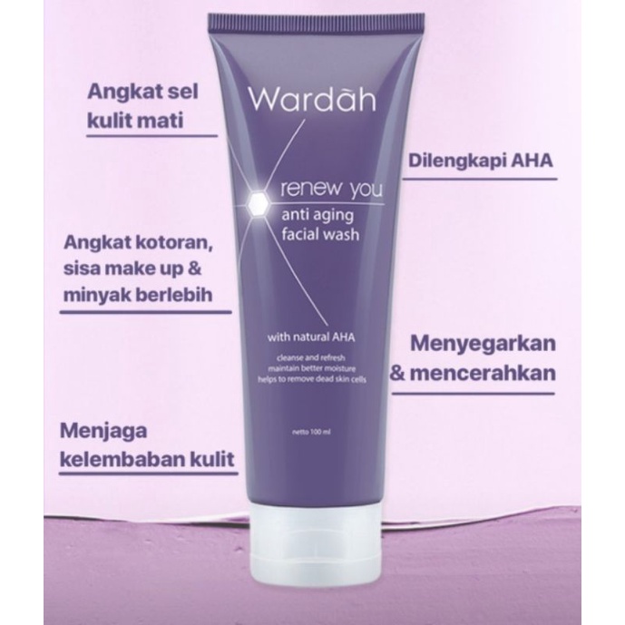 ☀️cahaya☀️WARDAH renew you anti aiging facial wash