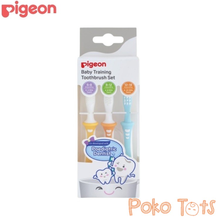 Pigeon Training Toothbrush 3in1 Set (lesson 1 2 3) Sikat Gigi Anak WHS