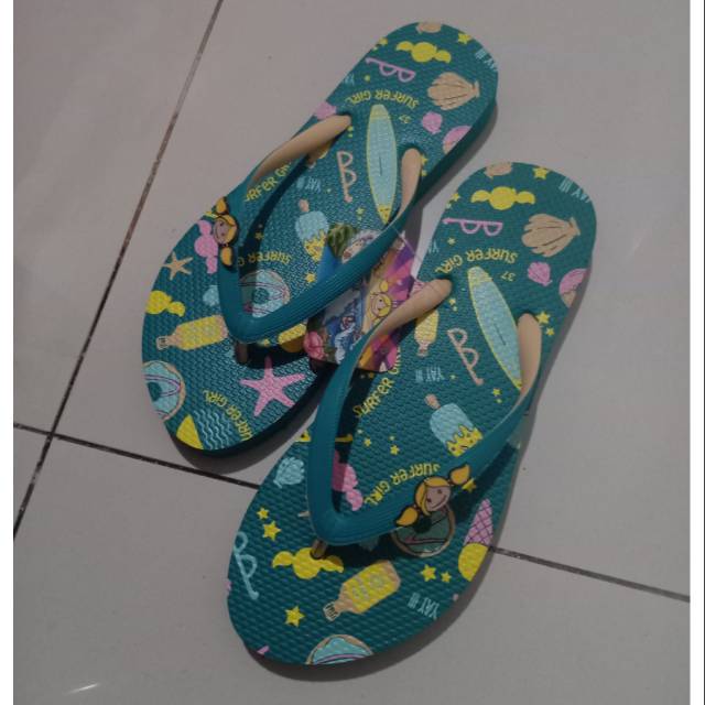 Sandal ando wanita / sandal ando karakter surfer girl / sandal perempuan