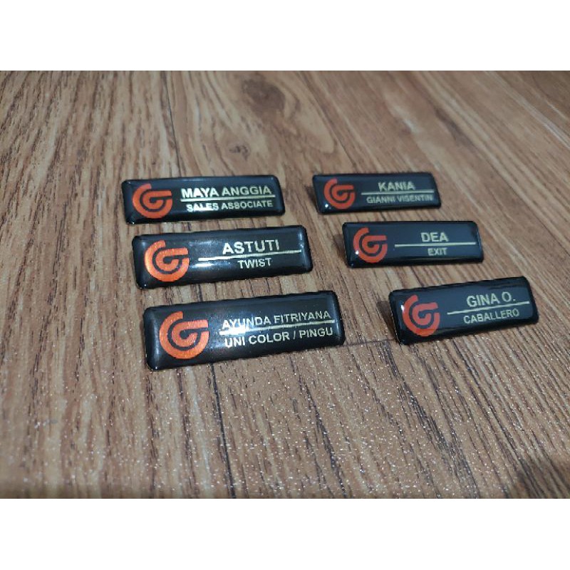 

Nametag Nama dada Matahari Kuningan Peniti Magnet min. 5PCS