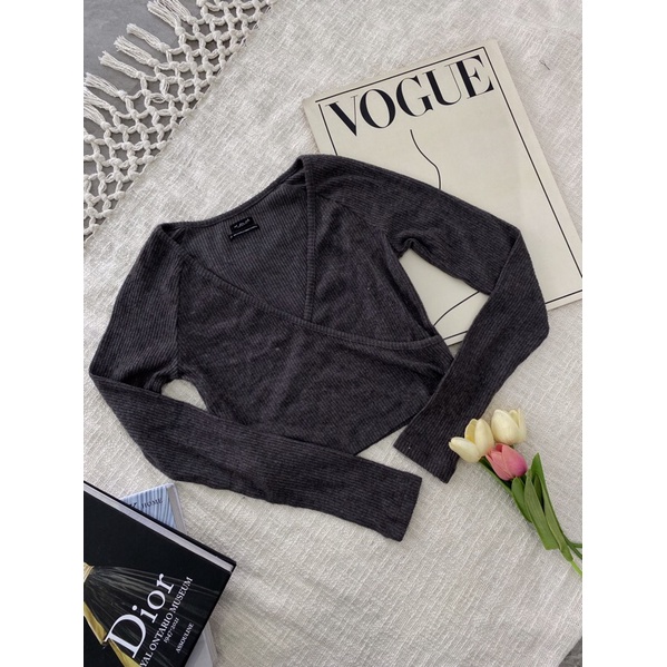 Urban Outfitters Jacquard Wrap Top