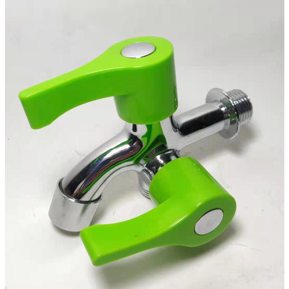 Kran Cabang Shower Keran Double Stainless Chrome Kamar Mandi Drad 1/2&quot; Standard