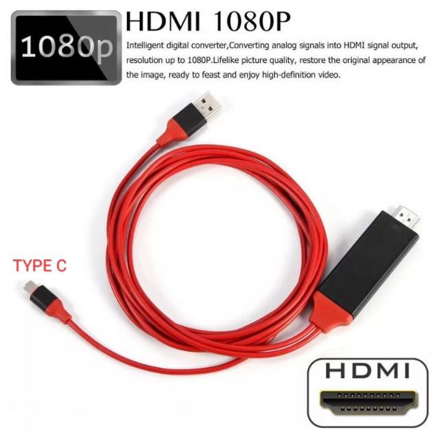 USB 3.1 TYPE C TO HDMI 2 METER WITH USB POWER