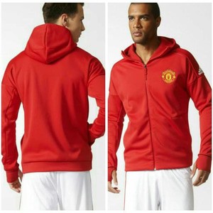 Jaket Hoodie ZNE MU MAnchester United Home Merah dan hitam 17/18