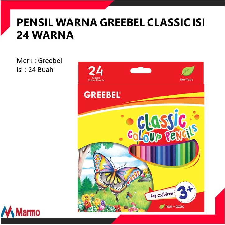 

PENSIL WARNA GREEBEL CLASSIC ISI 24 WARNA