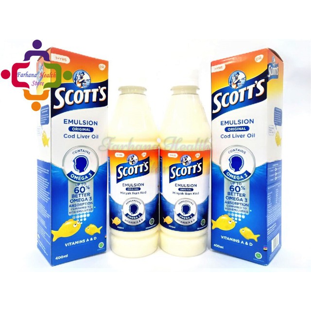 Original Scott's Emulsion Original 400 ml /Scotts Emulsion / Multivitamin Anak