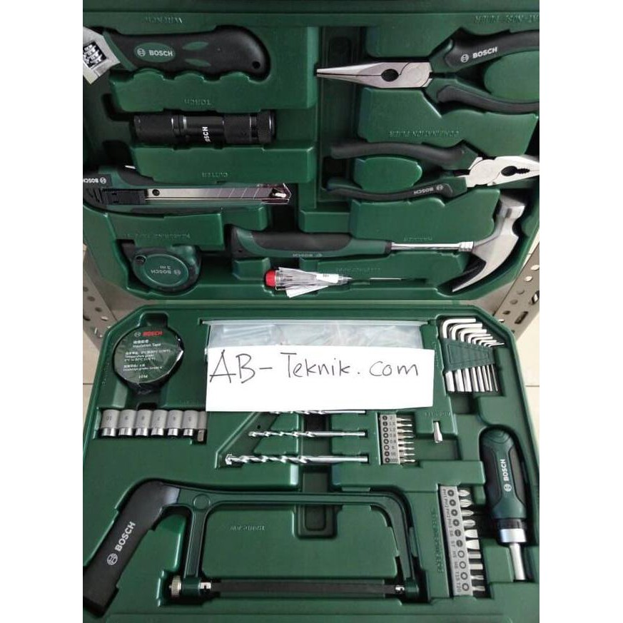 Paket Hand tool Tool kit Multi tools Bosch Mata bor soket obeng