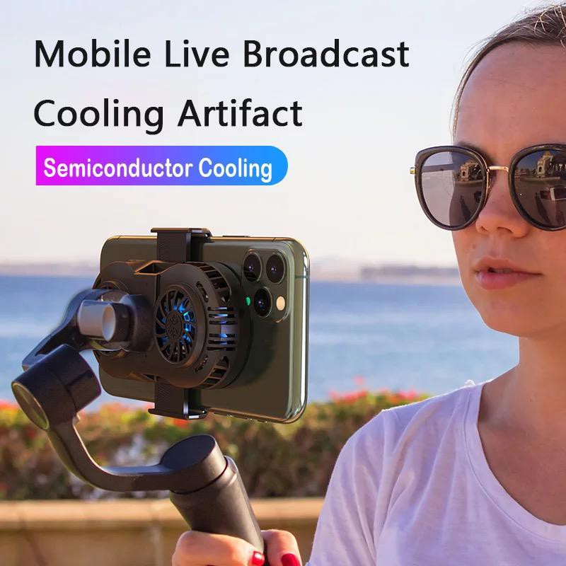 Original AH-102 Universal Mobile Cooling Radiator Double Kipas Pendingin Vlog Livestreaming Holder